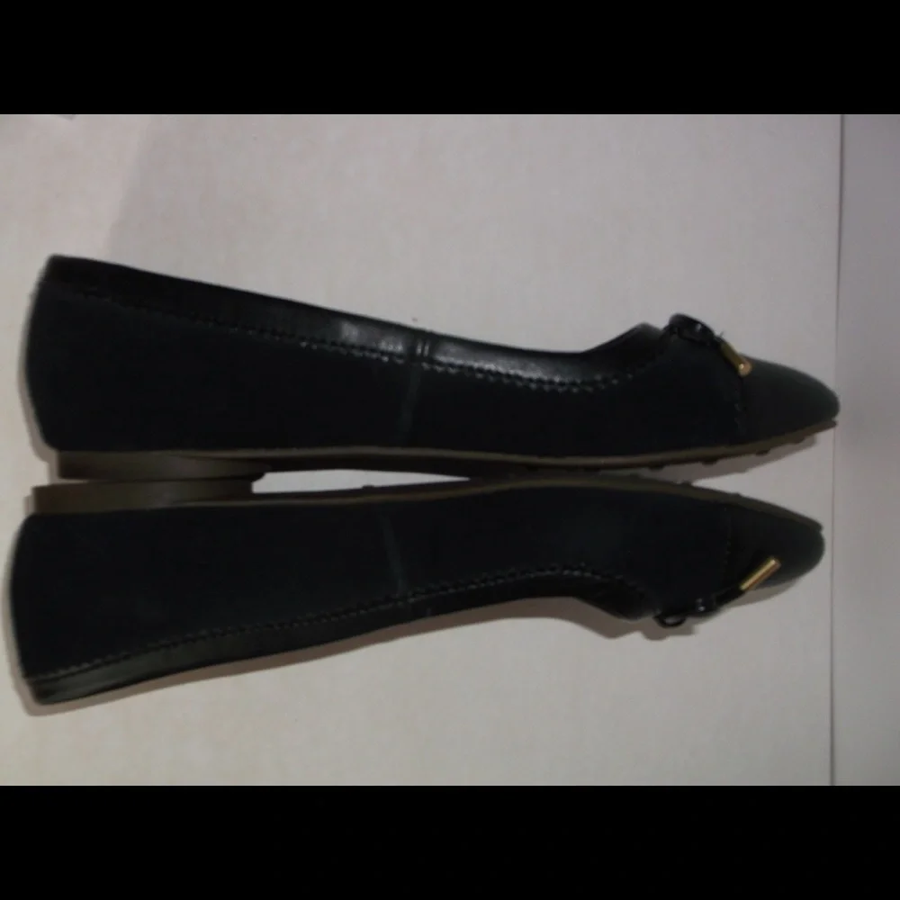 Brand NEW Lands End Black Ballet Flats 8M
